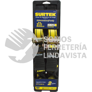 151154 JUEGO DE SUJETADORES TIPO MATRACA, 2 PIEZAS SURTEK