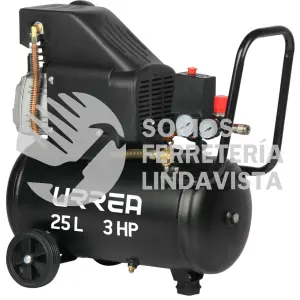 CMP925 COMPRESOR DE AIRE ELECTRICO LUBRICADO 25 LT, 3 HP, 120 V URREA