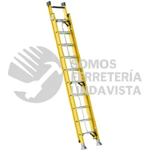 EEFV20 ESCALERA DE EXTENSIÓN TIPO II DE FIBRA DE VIDRIO CON 20 PELDAÑOS SURTEK