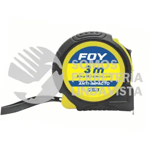 FAIF3 FLEXOMETRO ANTI-IMPACTO CON CARCASA RUBBER GRIP, 3 M X 15 MM FOY