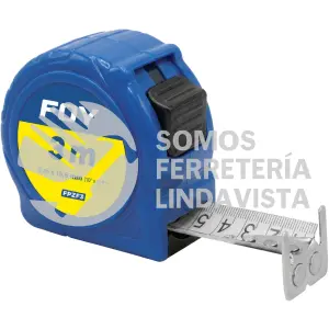 FPZF3 FLEXOMETRO CON CARCASA DE PLASTICO TURQUESA, 3 M X 15 MM FOY