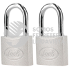 L22L452 JUEGO DE 2 CANDADOS DE ACERO LARGOS 45 MM, LLAVE ESTANDAR LOCK