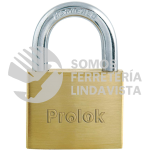 L18S25EB CANDADO DE LATON SOLIDO CORTO 25 MM, LLAVE ESTANDAR PROLOK