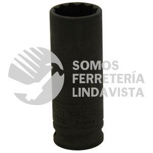 7722 DADO DE IMPACTO LARGO CUADRO DE 3/8", 12 PUNTAS, EN PULGADAS, 11/16" URREA