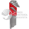 4972RHD JUEGO DE 13 LLAVES HEXAGONALES TIPO "L", EN PULGADAS HEAVY DUTY URREA