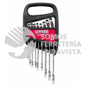12009M JUEGO DE 9 LLAVES COMBINADAS PULIDO ESPEJO METRICAS, 12 PUNTAS URREA