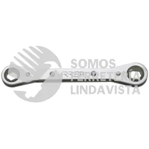 1195M LLAVE DE ESTRIAS PULIDO ESPEJO PLANA DE MATRACA METRICA, 12 PUNTAS, 15 X 17 MM URREA