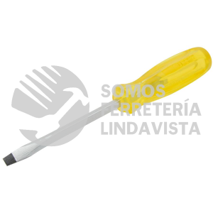 9803 DESTORNILLADOR CON MANGO AMBAR, PUNTA PLANA BARRA CUADRADA 1/4" X 3" URREA