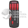 9600BR JUEGO DE 6 DESTORNILLADORES CON MANGO ROJO, COMBINADOS URREA