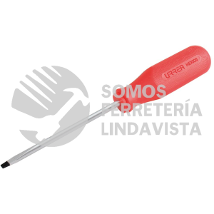 9616R DESTORNILLADOR CON MANGO ROJO, PUNTA PLANA BARRA REDONDA 1/4" X 6" URREA