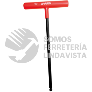 46408LBGP LLAVE HEXAGONAL LARGA TIPO "T" PUNTA DE BOLA ERGONOMICA EN PULGADAS, 1/8" URREA