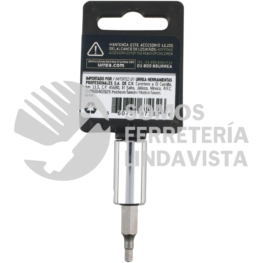 4770-3/32 DADO CON PUNTA HEXAGONAL CUADRO DE 1/4", EN PULGADAS, 3/32" URREA