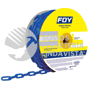 143428 CADENA PLASTICA CALIBRE 8 MM DE 25 M, COLOR AZUL FOY