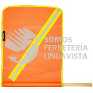 137606 BANDERIN DE MALLA PLASTICA CON REFLEJANTE Y VASTAGO DE MADERA SURTEK