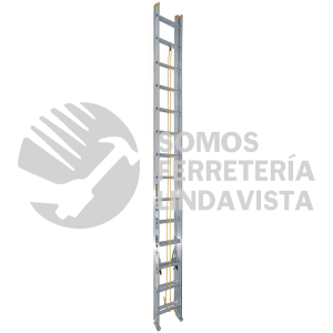 EE28 ESCALERA DE EXTENSION TIPO 3 DE ALUMINIO CON 28 PELDAÑOS SURTEK