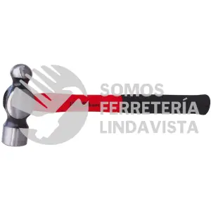 1332FV MARTILLO MAQUINADO DE BOLA CON MANGO DE FIBRA DE VIDRIO LARGO DE 15", 32 OZ URREA
