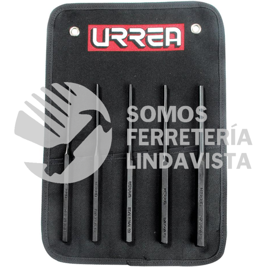 48A JUEGO DE PUNZONES LARGOS, 5 PIEZAS URREA