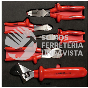 CH220 JUEGO DE 5 PINZAS Y LLAVE AJUSTABLE 1000 V URREA