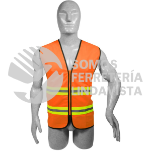 137498 CHALECO DE SEGURIDAD DE ALTA VISIBILIDAD CON CIERRE NARANJA UNITALLA SURTEK