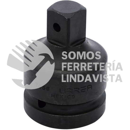 7656 ADAPTADOR CON BARRENO PASADO PARA DADO DE IMPACTO CUADRO DE 1" HEMBRA A 3/4" MACHO URREA