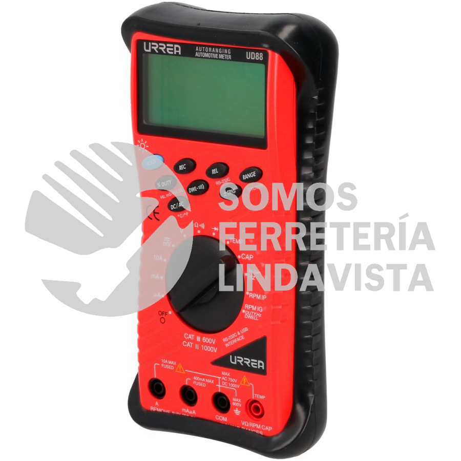 UD88 MULTIMETRO DIGITAL AUTOMOTRIZ AUTORANGO URREA