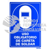 SES17 SEÑAL "USO OBLIGATORIO DE CARETA DE SOLDAR" SURTEK
