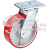 RP7G RODAJA DE FIERRO CON POLIURETANO ROJO GIRATORIA 3" SURTEK