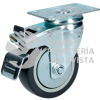 RG10B RODAJA DE POLIURETANO NEGRO GIRATORIA CON FRENO 4" SURTEK