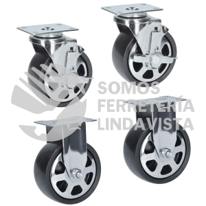 RGREF1 JUEGO DE 4 RUEDAS DE 5" PARA GABINETES SERIE X URREA