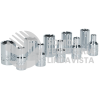 S05S JUEGO DE 10 DADOS EN PULGADAS CUADRO DE 1/4", 6 PUNTAS, EN RIEL SURTEK