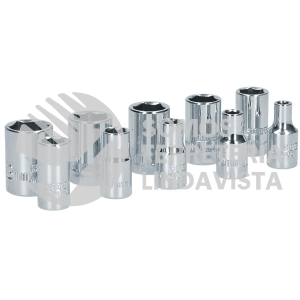S05M JUEGO DE 10 DADOS METRICOS CUADRO DE 1/4", 6 PUNTAS, EN RIEL SURTEK