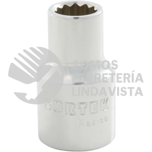 F5812M DADO METRICO CUADRO DE 1/2", 12 PUNTAS, 12 MM SURTEK