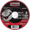 U386 DISCO ABRASIVO TIPO 27 PARA METAL 4-1/2" X 1/4" URREA
