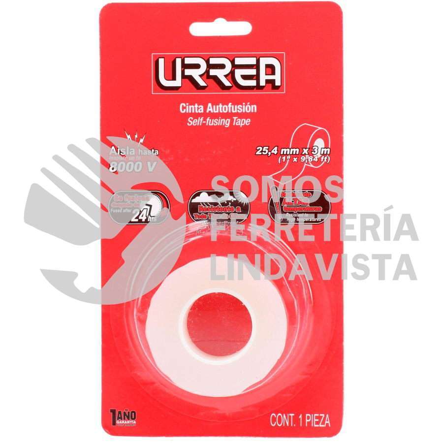 SFTT CINTA DE SILICON DE AUTOFUSION TRANSPARENTE 3 M X 2.5 CM URREA