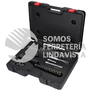 5200PA JUEGO DE DADOS Y ACCESORIOS CUADRO DE 3/8" COMBINADO, 54 PIEZAS URREA