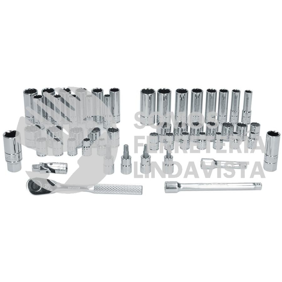 5200PA JUEGO DE DADOS Y ACCESORIOS CUADRO DE 3/8" COMBINADO, 54 PIEZAS URREA