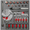 CH201L JUEGO DE DADOS CORTOS, LARGOS Y ACCESORIOS CUADRO DE 3/8" EN PULGADAS, 35 PIEZAS URREA