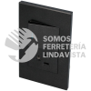 P624N PLACA 1 SWITCH 1 CONTACTO 1/2, LINEA PREMIUM, COLOR NEGRO SURTEK
