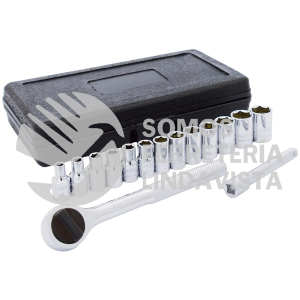 F4400M JUEGO DE 15 DADOS METRICOS CUADRO DE 1/4", 6 PUNTAS SURTEK