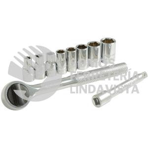 A03S JUEGO DE DADOS Y ACCESORIOS CUADRO DE 1/4" EN PULGADAS, 10 PIEZAS SURTEK
