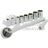 A02M JUEGO DE DADOS Y ACCESORIOS CUADRO DE 3/8" METRICO, 10 PIEZAS SURTEK