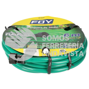 M12L6P MANGUERA PARA JARDIN LISA EN ROLLO 2 CAPAS 1/2", 6 M FOY