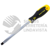 D264 DESTORNILLADOR CON MANGO BIMATERIAL, PUNTA PLANA BARRA CUADRADA 1/4" X 4" SURTEK