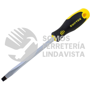 D269 DESTORNILLADOR CON MANGO BIMATERIAL, PUNTA PLANA BARRA CUADRADA 1/4" X 6" SURTEK