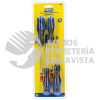 DBP4 JUEGO DE DESTORNILLADORES CON MANGO BIMATERIAL COMBINADOS, 4 PIEZAS FOY