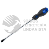 DBE18 DESTORNILLADOR CON MANGO BIMATERIAL, PUNTA PLANA 1/4" X 8" FOY