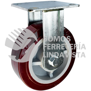 RPU16F RODAJA DE POLIURETANO MARRON FIJA 6" SURTEK