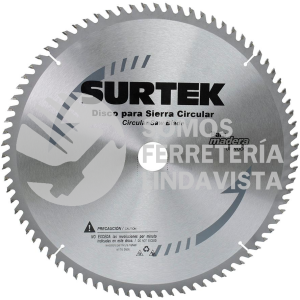 120611 DISCO PARA SIERRA CIRCULAR PARA CORTE MADERA 40 DIENTES, 8-1/4" SURTEK