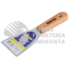 123081 ESPATULA RIGIDA DE ACERO DE ALTO CARBON CON MANGO DE MADERA 1" SURTEK