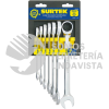 100569 JUEGO DE 7 LLAVES COMBINADAS PULIDO ESPEJO DE MATRACA METRICAS, 12 PUNTAS, EN RACK SURTEK